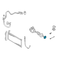 OEM Hyundai Accent Disc & Hub Assembly-A/C Compressor Diagram - 97644-3K120