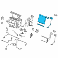 OEM Honda Set, Evaporator Core Diagram - 80211-T2F-A01
