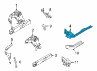 OEM 2022 BMW M4 REAR RIGHT ENGINE SUPPORT Diagram - 41-00-7-486-628