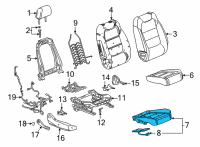 OEM 2022 Chevrolet Trailblazer Seat Cushion Pad Diagram - 42749208