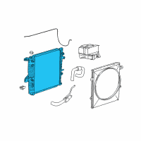 OEM 1999 Ford Explorer Radiator Assembly Diagram - 6L5Z-8005-DA