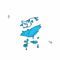 OEM 2013 Infiniti EX37 Left Headlight Assembly Diagram - 26060-1BA4C