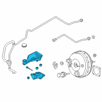 OEM Ford Police Responder Hybrid Master Cylinder Diagram - DG9Z-2140-D