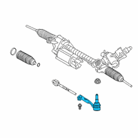 OEM 2020 BMW M5 Steering Tie Rod End Left Diagram - 32-10-6-868-685