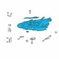 OEM 2022 Lexus ES350 Headlamp Unit With Gas Diagram - 81145-33F61