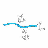 OEM 2017 Lexus GS350 Bar, Stabilizer, Front Diagram - 48811-30840