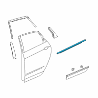 OEM 2016 Cadillac SRX Belt Weatherstrip Diagram - 22856933