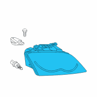 OEM 2006 Chrysler Pacifica Headlight Right Diagram - 4857728AC