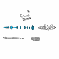 OEM 2003 Saturn L200 Mount Kit, Rear Shock Absorber Lower & Upper Diagram - 15141454