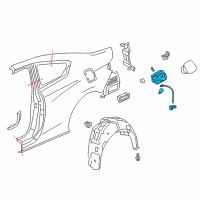 OEM 2014 Honda Accord Adapter Assy., Fuel Cap Diagram - 74480-T3L-A02