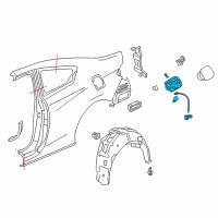 OEM 2017 Honda Accord Adapter Assy., Fuel Cap Diagram - 74480-T3L-A02