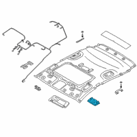 OEM Hyundai Kona Room Lamp Assembly Diagram - 92850-J9000-TRY