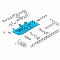 OEM BMW FLOOR PANEL LEFT Diagram - 41-00-7-487-119