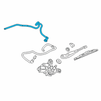 OEM 2022 Cadillac XT4 Washer Hose Diagram - 84384089