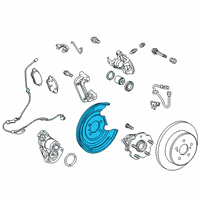OEM Toyota Corolla Backing Plate Diagram - 47881-02180