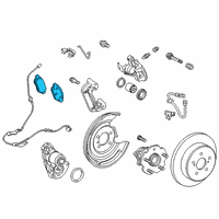 OEM 2022 Toyota Corolla Rear Pads Diagram - 04466-12162