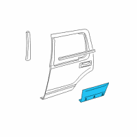 OEM Lincoln Aviator Body Side Molding Diagram - 2C5Z-7825557-BAPTM