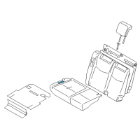 OEM 2012 Nissan Quest Pad-Rear Cushion Diagram - 89317-1JA0D