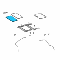 OEM 2009 Pontiac Vibe Weatherstrip, Sun Roof Window Diagram - 19184130