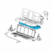 OEM 2015 GMC Sierra 1500 Seat Cushion Pad Diagram - 22967345