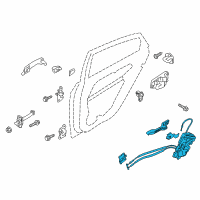OEM Kia Optima Rear Door Latch & Actuator Sub Assembly, Left Diagram - 814114C000