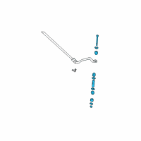 OEM Chevrolet K3500 Stabilizer Link Diagram - 15571395