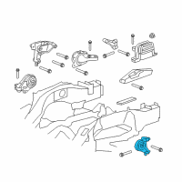 OEM 2013 GMC Terrain Front Transmission Mount Diagram - 20839833