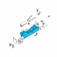 OEM Kia Forte Koup Console-Front Diagram - 846111M400WK