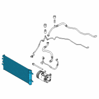 OEM BMW 228i xDrive Gran Coupe Condenser Air Conditioning With Drier Diagram - 64-50-9-271-206