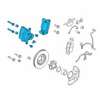 OEM 2010 Lincoln MKZ Caliper Assembly Diagram - 6E5Z-2B121-C