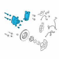 OEM 2007 Mercury Milan Caliper Assembly Diagram - 6E5Z-2B121-C