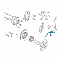 OEM 2011 Lincoln MKZ Brake Hose Diagram - AE5Z-2078-F