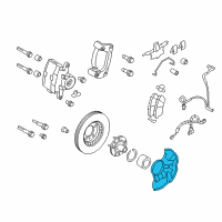 OEM 2008 Mercury Milan Splash Shield Diagram - 6E5Z-2K005-AA