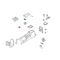 OEM 2009 Jeep Liberty Latch-Storage Bin Lid Diagram - 68020622AA