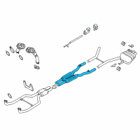 OEM 2014 BMW 550i GT Center Muffler Diagram - 18-30-7-590-556