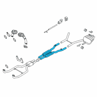 OEM 2011 BMW 550i Center Muffler Diagram - 18-30-7-590-556