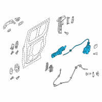 OEM 2020 Ford Transit Connect Latch Assembly Diagram - DT1Z-61264A27-AS