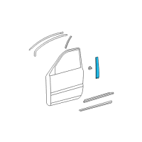 OEM Lexus RX330 Moulding, Front Door Window Frame, Rear RH Diagram - 75755-0E010