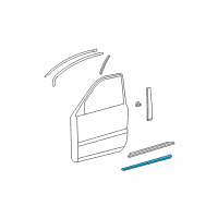 OEM 2005 Lexus RX330 Moulding, Front Door, Outside RH Diagram - 75731-0E010-G1