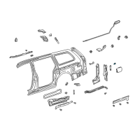 OEM 1999 Lexus ES300 Spring, Fuel Filler Opening Lid Hinge Diagram - 77360-33020