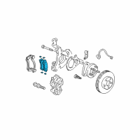 OEM 2002 Pontiac Montana Pad Kit, Front Disc Brake Diagram - 89047824