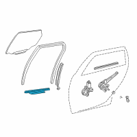 OEM 2004 Pontiac Vibe Window Channel Diagram - 88969910