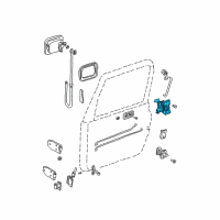 OEM 2000 Jeep Wrangler Front Door Latch Diagram - 55075990AE