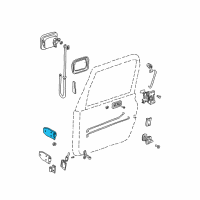 OEM 2003 Jeep Wrangler Door Half Hinge Upper Left Diagram - 55176369