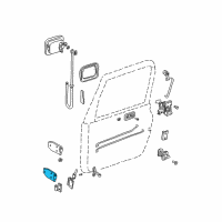 OEM 2003 Jeep Wrangler Front Right Half Door Lower Hinge Diagram - 55176366