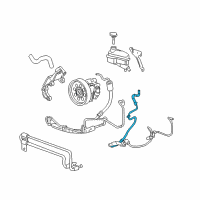 OEM 2004 Cadillac SRX Hose-P/S Fluid Cooler Outlet Diagram - 10376949