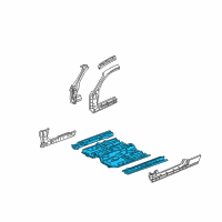 OEM 2001 Acura CL Floor, Front Diagram - 65100-S3M-A00ZZ