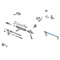 OEM 2005 Acura RSX Tie Rod Sub-Assembly Diagram - 53521-S6M-305