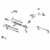 OEM 2006 Acura RSX End, Tie Rod Diagram - 53541-S7A-003