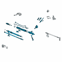 OEM 2002 Acura RSX Rack Assembly, Power Steering Diagram - 53601-S6M-A52